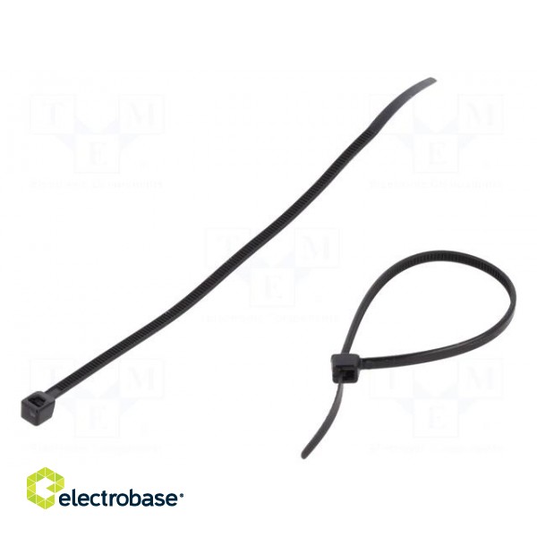 Cable tie | L: 120mm | W: 2.5mm | polyamide | 78.5N | black | Ømax: 30mm