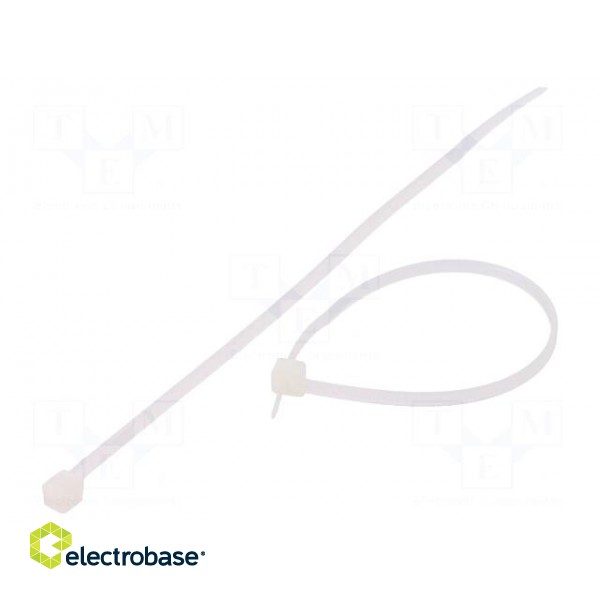 Cable tie | L: 120mm | W: 2.5mm | polyamide | 78.5N | natural | Ømax: 30mm