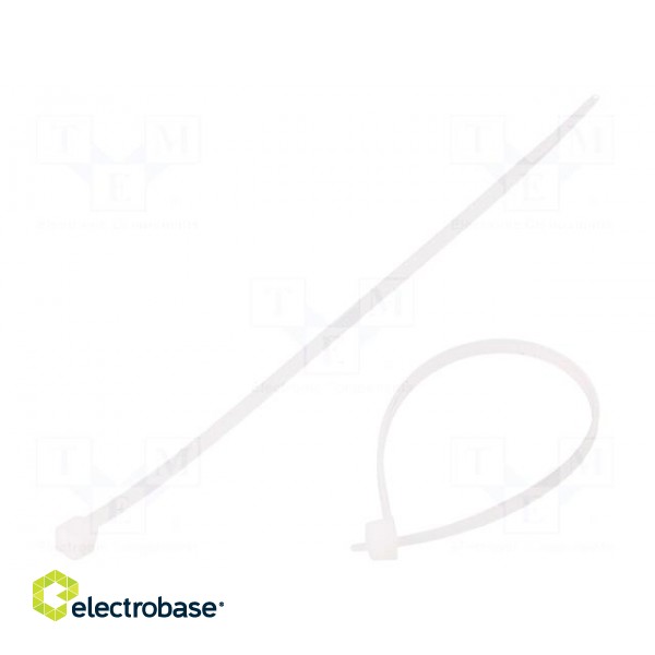 Cable tie | L: 120mm | W: 2.5mm | polyamide | 80N | natural | Ømax: 27mm