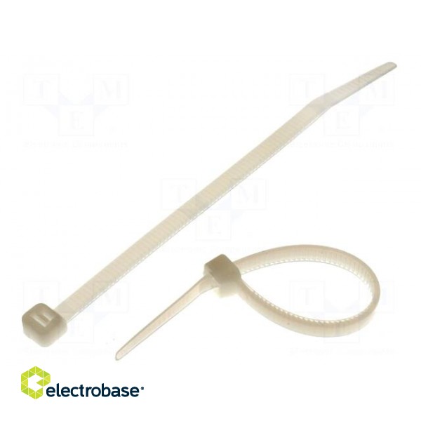 Cable tie | L: 120mm | W: 4.8mm | polyamide | 215.5N | natural | Ømax: 28mm