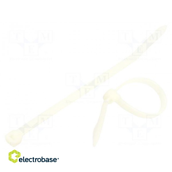 Cable tie | L: 120mm | W: 4.8mm | polyamide | 220N | natural | 100pcs.