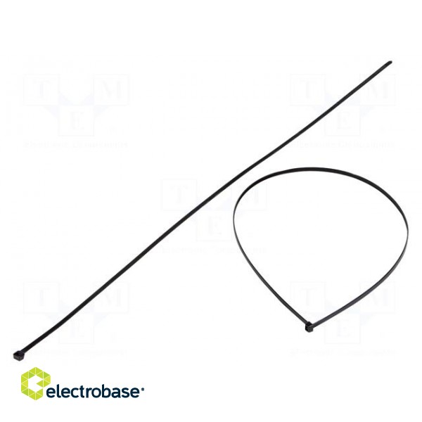 Cable tie | L: 1220mm | W: 9mm | polyamide | 800N | black | Ømax: 375.5mm