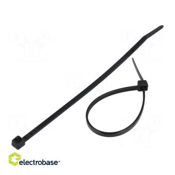 Cable tie | L: 140mm | W: 3.6mm | polyamide | 177N | black | Ømax: 33mm