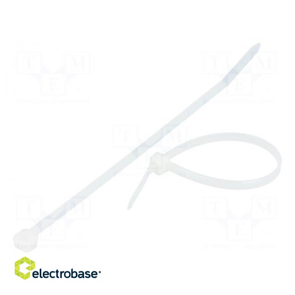 Cable tie | L: 140mm | W: 3.6mm | polyamide | 180N | natural | Ømax: 33mm