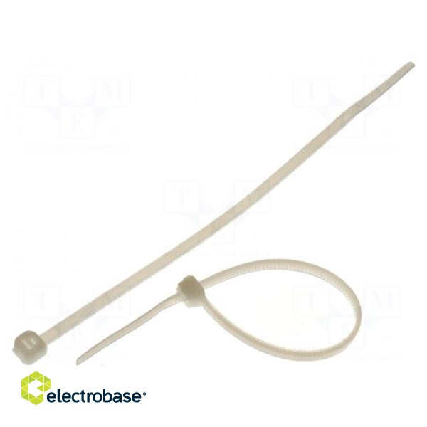 Cable tie | L: 150mm | W: 3.6mm | polyamide | 176.5N | natural | Ømax: 36mm