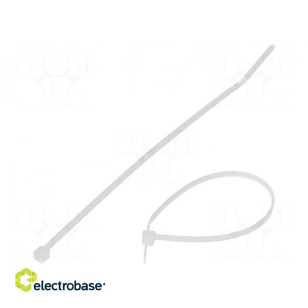 Cable tie | L: 142mm | W: 2.5mm | polyamide | 80N | natural | Ømax: 32mm