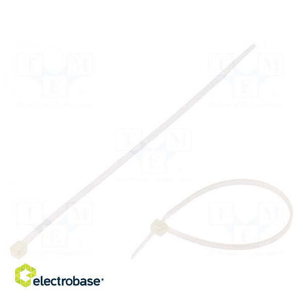 Cable tie | L: 142mm | W: 2.5mm | polyamide | 80N | natural | Ømax: 35mm