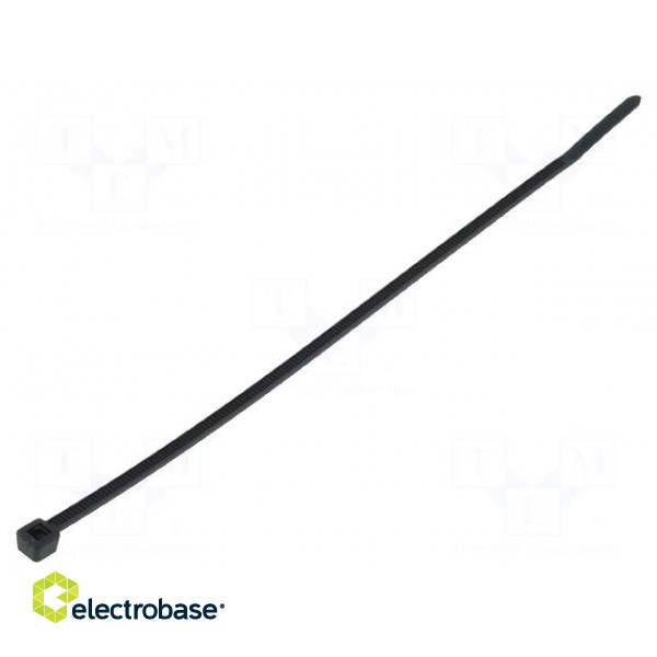 Cable tie | L: 145mm | W: 2.5mm | polyamide | 80N | black | Ømax: 22mm