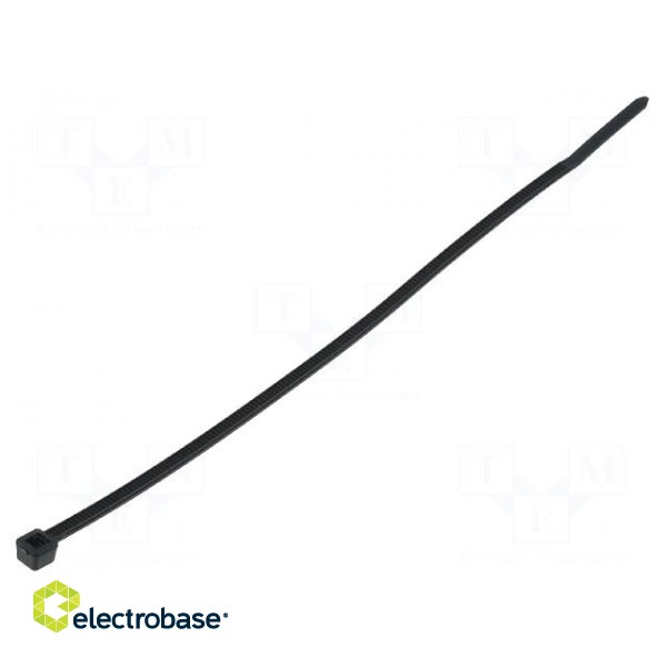 Cable tie | L: 145mm | W: 2.5mm | polyamide | 80N | black | Ømax: 35mm