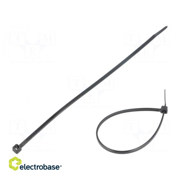 Cable tie | L: 150mm | W: 2.5mm | polyamide | 80N | black | Ømax: 35mm