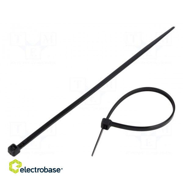 Cable tie | L: 150mm | W: 3.45mm | polyamide | black | 100pcs | -35÷85°C
