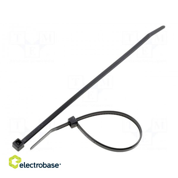 Cable tie | L: 150mm | W: 3.5mm | polyamide | 135N | black | Ømax: 35mm