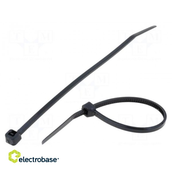 Cable tie | L: 150mm | W: 3.6mm | polyamide | 176.5N | black | Ømax: 36mm