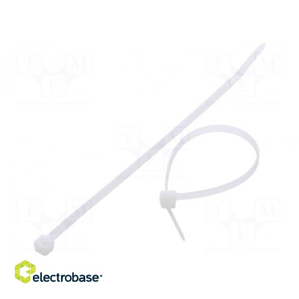 Cable tie | L: 150mm | W: 3.6mm | polyamide | 177N | natural | Ømax: 35mm