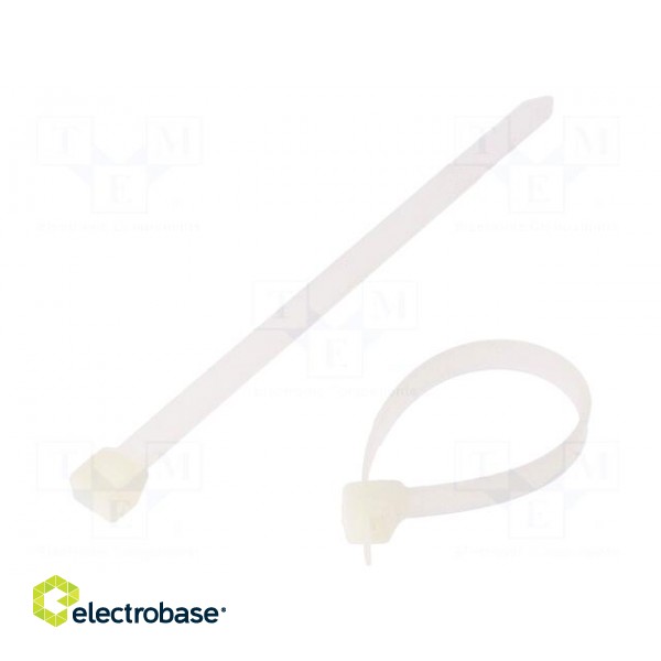 Cable tie | L: 150mm | W: 7.6mm | polyamide | 533N | natural | -40÷85°C