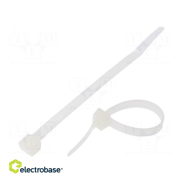 Cable tie | L: 150mm | W: 7.6mm | polyamide | 533N | natural | Ømax: 35mm