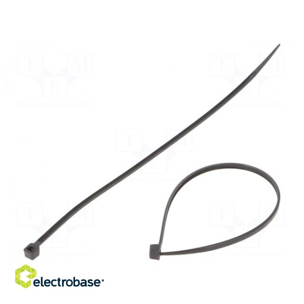 Cable tie | L: 160mm | W: 2.5mm | polyamide | 80N | black | Ømax: 40mm