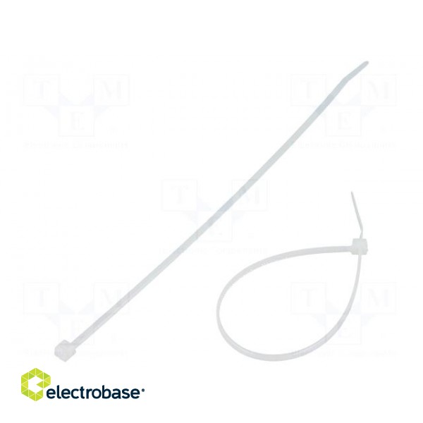 Cable tie | L: 160mm | W: 2.5mm | polyamide | 80N | natural | Ømax: 41mm