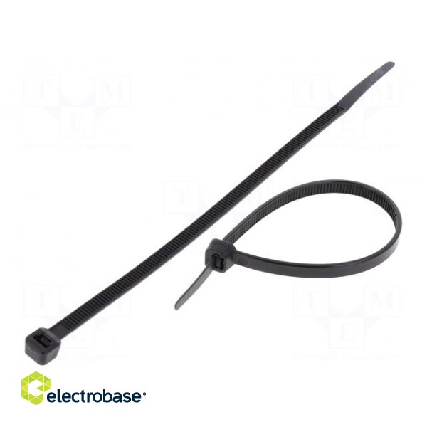 Cable tie | L: 160mm | W: 4.8mm | polyamide | 215.5N | black | Ømax: 42mm
