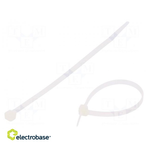 Cable tie | L: 160mm | W: 4.8mm | polyamide | 215.5N | natural | Ømax: 42mm