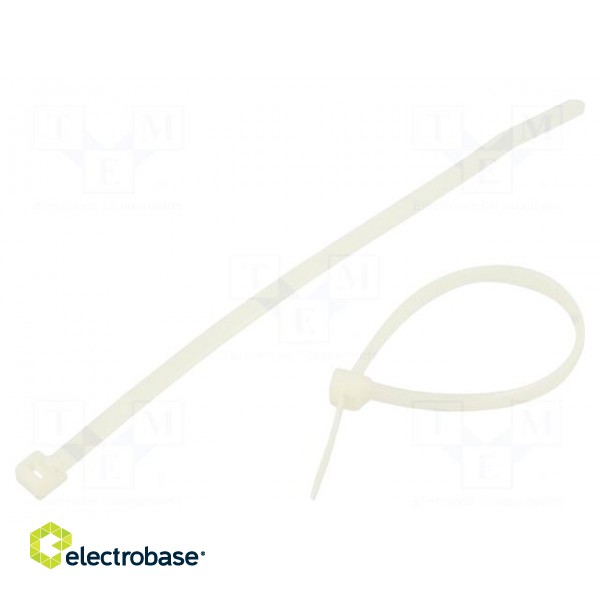 Cable tie | L: 160mm | W: 4.8mm | polyamide | 220N | natural | 100pcs.