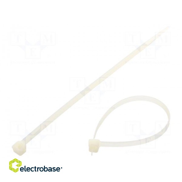 Cable tie | L: 160mm | W: 4.8mm | polyamide | 220N | natural | Ømax: 36mm