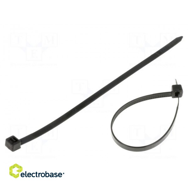 Cable tie | L: 160mm | W: 4.8mm | polyamide | black | 100pcs | UL94V-2