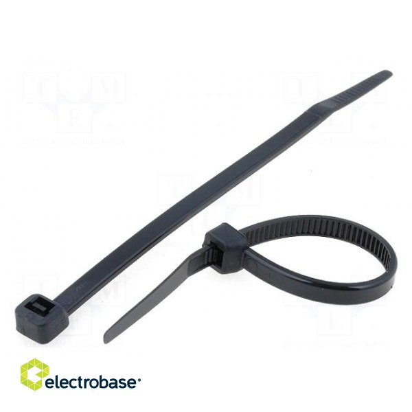 Cable tie | L: 165mm | W: 2.5mm | polyamide | 78.5N | black | Ømax: 43mm