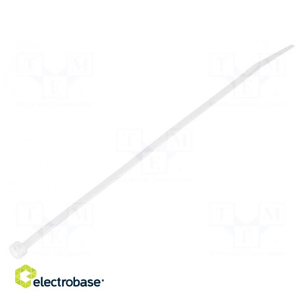Cable tie | L: 180mm | W: 3.6mm | polyamide | 176.5N | natural | Ømax: 46mm