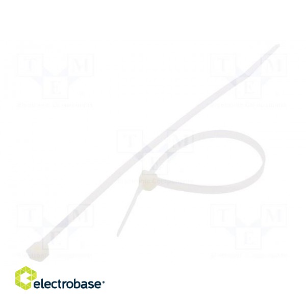 Cable tie | L: 180mm | W: 4.8mm | polyamide | 222N | natural | Ømax: 42mm