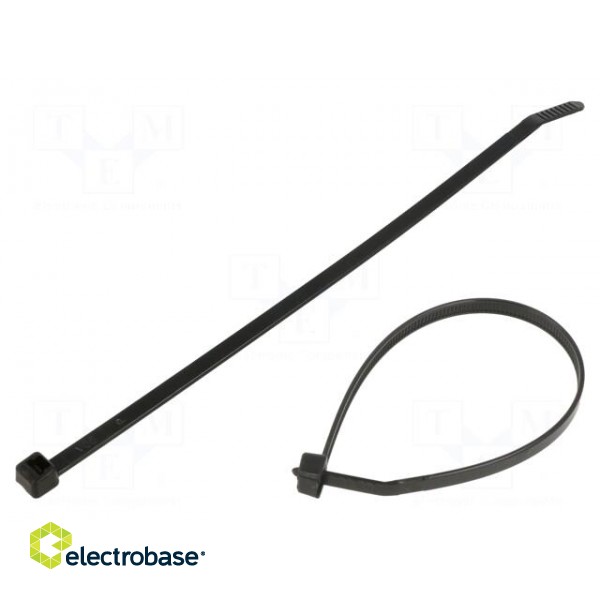 Cable tie | L: 188mm | W: 4.8mm | polyamide | 222N | black | Ømax: 48mm