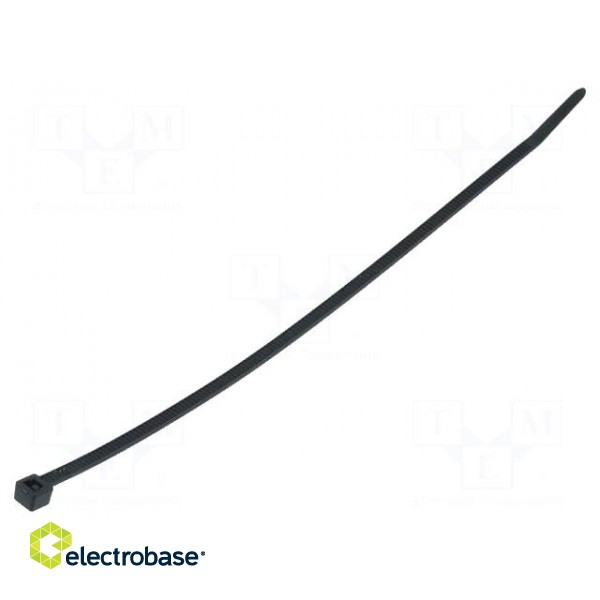 Cable tie | L: 198mm | W: 3.5mm | polyamide | 135N | black | Ømax: 50mm