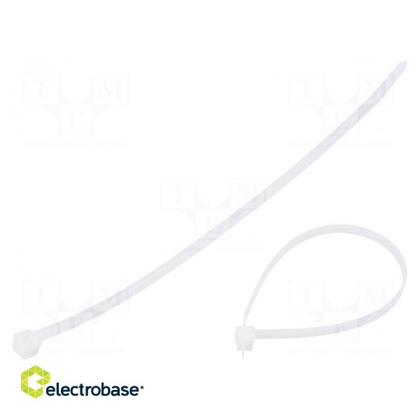 Cable tie | L: 200mm | W: 4.6mm | polyamide | 225N | natural | Ømax: 50mm