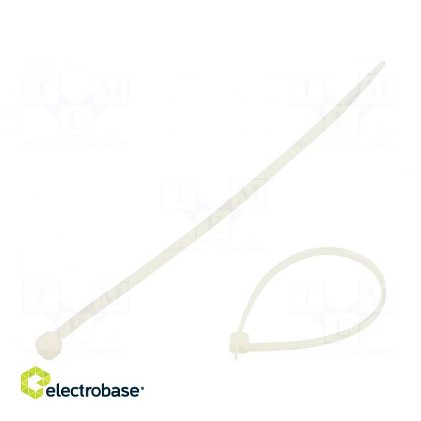 Cable tie | L: 200mm | W: 4.8mm | polyamide | 220N | natural | 100pcs.