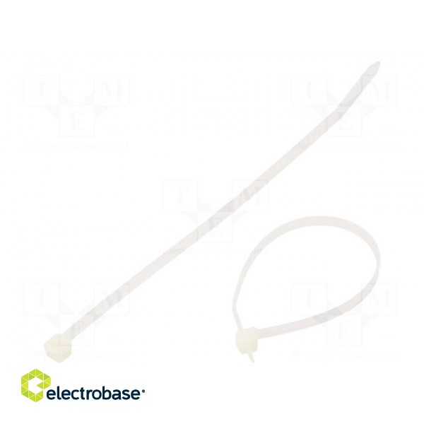 Cable tie | L: 200mm | W: 4.8mm | polyamide | 220N | natural | Ømax: 50mm