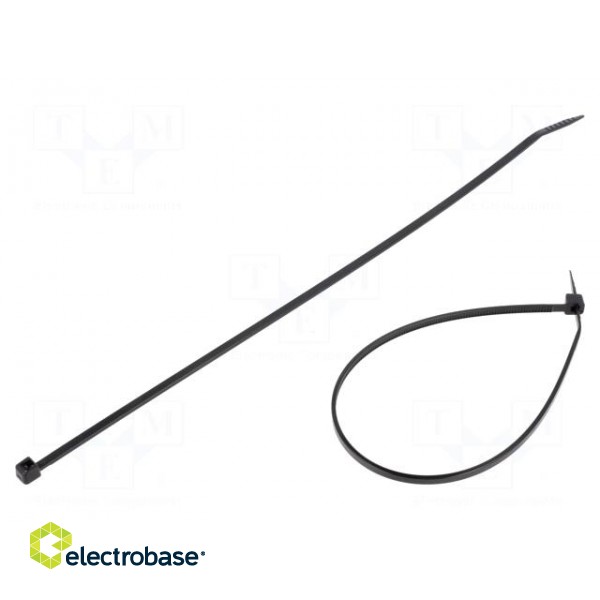 Cable tie | L: 203mm | W: 2.5mm | polyamide | 80N | black | Ømax: 51mm