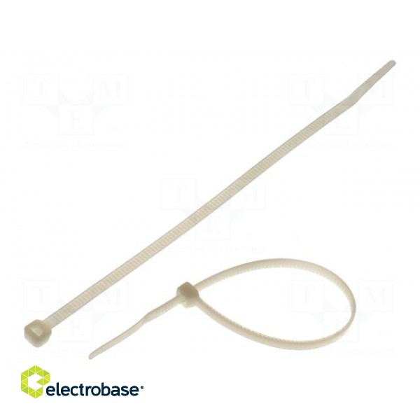 Cable tie | L: 250mm | W: 4.8mm | polyamide | 215.5N | natural | Ømax: 68mm