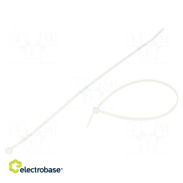 Cable tie | L: 205mm | W: 2.5mm | polyamide | 80N | natural | Ømax: 55mm