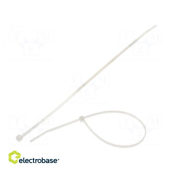 Cable tie | L: 205mm | W: 2.5mm | polyamide | 80N | natural | Ømax: 55mm