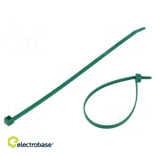 Cable tie | L: 210mm | W: 4.7mm | polyamide | 355N | green | Ømax: 55mm