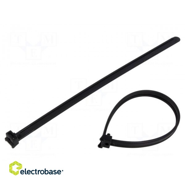 Cable tie | L: 210mm | W: 8mm | polyamide | 785N | black | Ømax: 47mm | KR