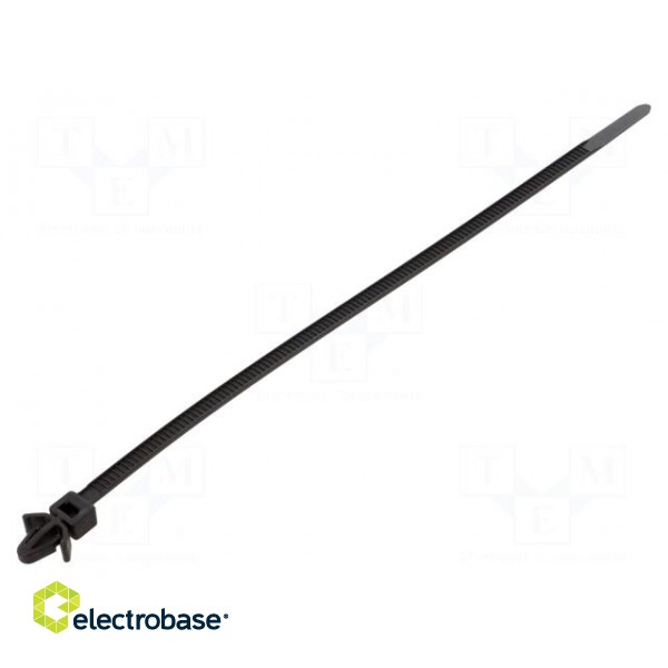 Cable tie | L: 225mm | W: 5mm | polyamide | 225N | black | Ømax: 50mm