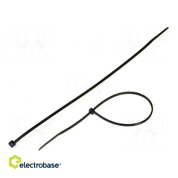 Cable tie | L: 250mm | W: 4.8mm | polyamide | 215.5N | black | Ømax: 68mm