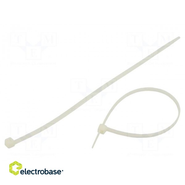 Cable tie | L: 250mm | W: 4.8mm | polyamide | 220N | natural | 100pcs.