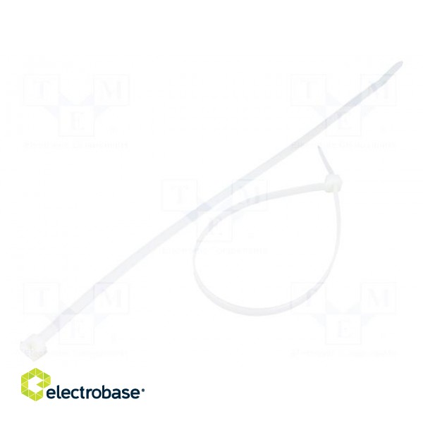 Cable tie | L: 250mm | W: 4.8mm | polyamide | 222N | natural | Ømax: 66mm