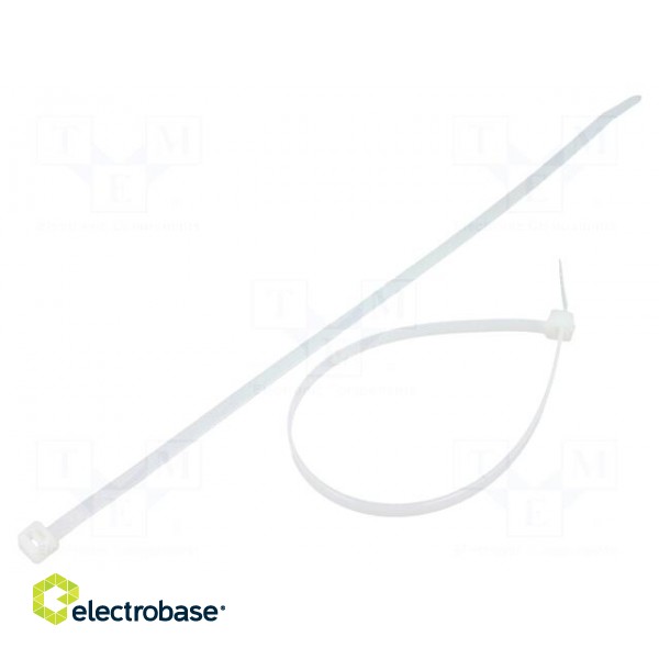 Cable tie | L: 250mm | W: 4.8mm | polyamide | 333N | natural | Ømax: 66mm