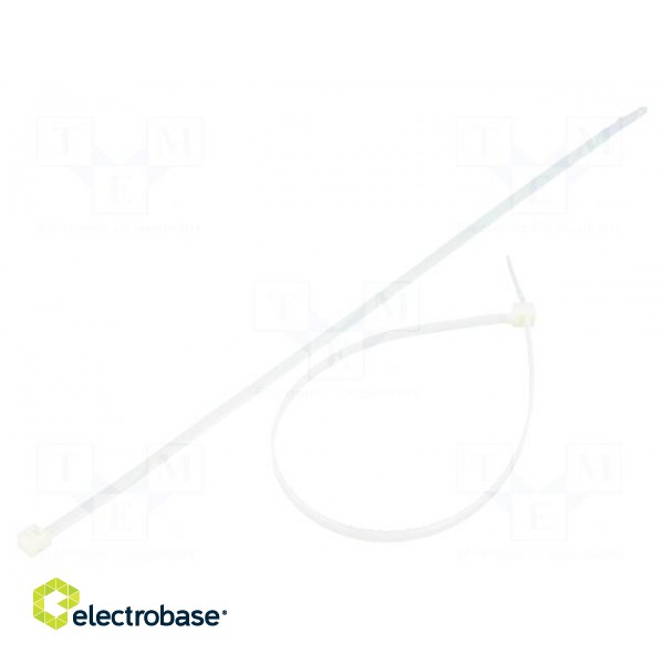 Cable tie | L: 280mm | W: 4.8mm | polyamide | 222N | natural | Ømax: 76mm