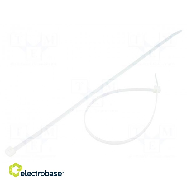 Cable tie | L: 280mm | W: 4.8mm | polyamide | 333N | natural | Ømax: 76mm