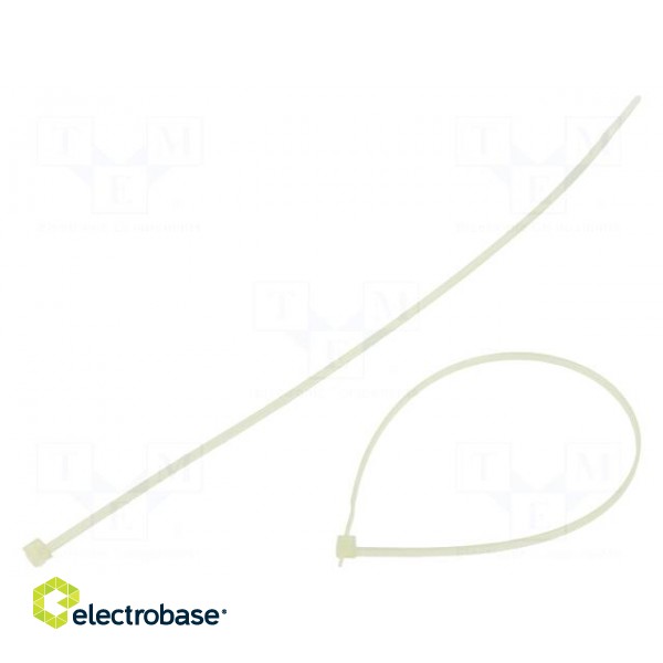 Cable tie | L: 290mm | W: 3.5mm | polyamide | 135N | natural | Ømax: 80mm