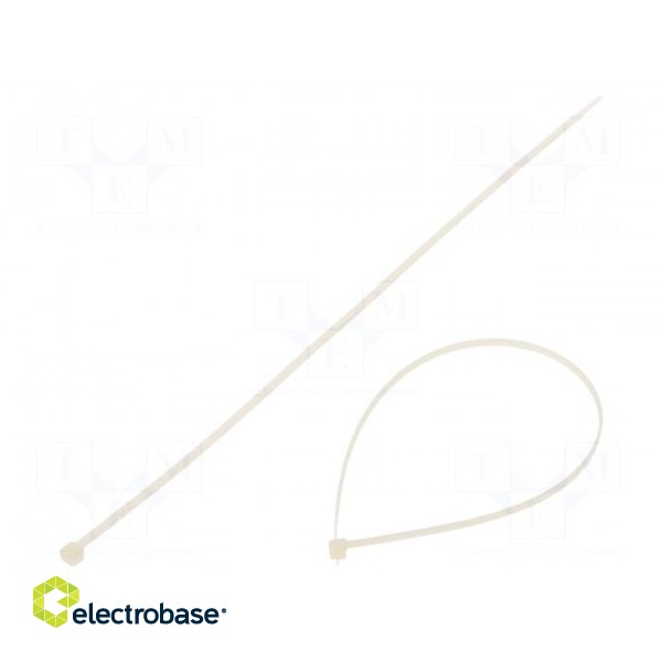 Cable tie | L: 290mm | W: 3.6mm | polyamide | 80N | natural | Ømax: 106mm